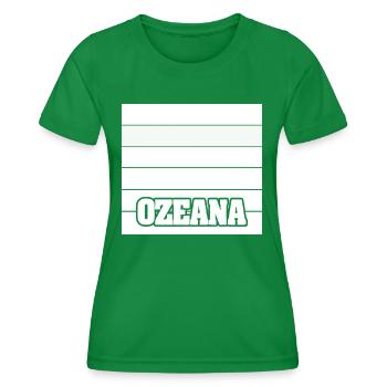 Ozeana comme nom de femme - T-shirt sport Femme - vert - Devant - AI Model Female 172 dark (172cm)