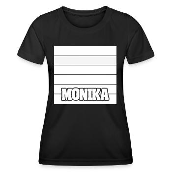 Monika als Frauenname - Frauen Funktions-T-Shirt - Schwarz - Vorne - AI Model Female 172 light (172cm)