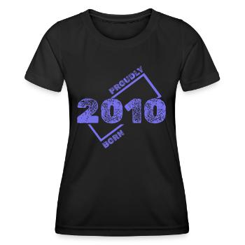 Born in 2010 - Women's Functional T-Shirt - black - Front - AI Model Female 172 light (172cm)
