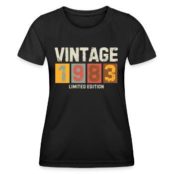 Vintage 1983 Limited Edition Classic original gift - Women's Functional T-Shirt - black - Front - AI Model Female 172 light (172cm)