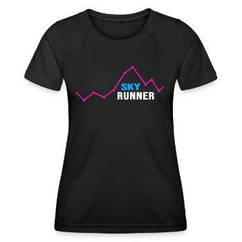 skyrunner mountain-trail trailrunning - Frauen Funktions-T-Shirt - Schwarz - Vorne - AI Model Female 172 light (172cm)