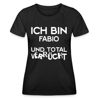 Vorname Fabio - Frauen Funktions-T-Shirt - Schwarz - Vorne - AI Model Female 172 light (172cm)