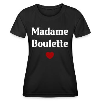 Madame Boulette - T-shirt sport Femme - noir - Devant - AI Model Female 172 light (172cm)