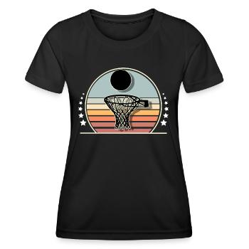 Basketball Basketballer - Frauen Funktions-T-Shirt - Schwarz - Vorne - AI Model Female 172 light (172cm)