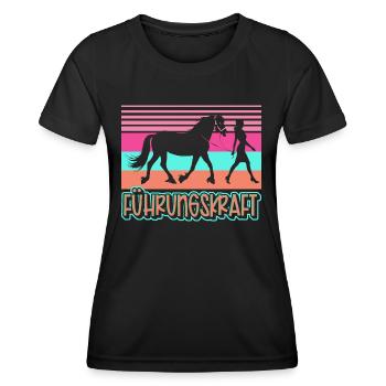 Führungskraft Pferd Reiten Geschenkidee Lustig - Frauen Funktions-T-Shirt - Schwarz - Vorne - AI Model Female 172 light (172cm)