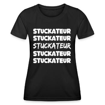 Gift for plasterer - Women's Functional T-Shirt - black - Front - AI Model Female 172 light (172cm)