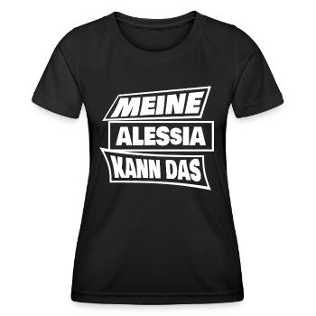 Cadeau pour Alessia - T-shirt sport Femme - noir - Devant - AI Model Female 172 light (172cm)