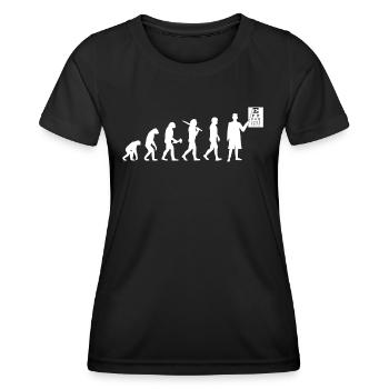 Augenoptiker Optiker Optometrie Evolution Geschenk - Frauen Funktions-T-Shirt - Schwarz - Vorne - AI Model Female 172 light (172cm)