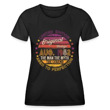 Original août 1952 70th Birthday Gift - T-shirt sport Femme - noir - Devant - AI Model Female 172 light (172cm)