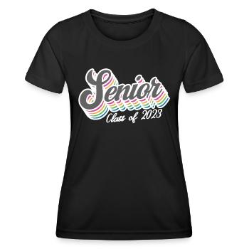 Senior Class Of 2023 Retro Graduation Party Geschenk - Frauen Funktions-T-Shirt - Schwarz - Vorne - AI Model Female 172 light (172cm)