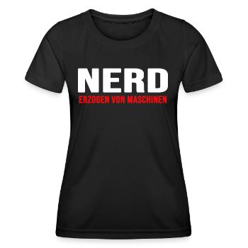 nerd coder server download online nerd-life gamer - Frauen Funktions-T-Shirt - Schwarz - Vorne - AI Model Female 172 light (172cm)