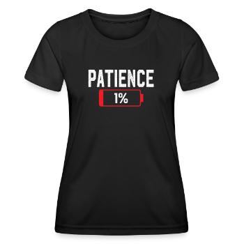 Batterie Patience Geduld Arbeit Stress - Frauen Funktions-T-Shirt - Schwarz - Vorne - AI Model Female 172 light (172cm)