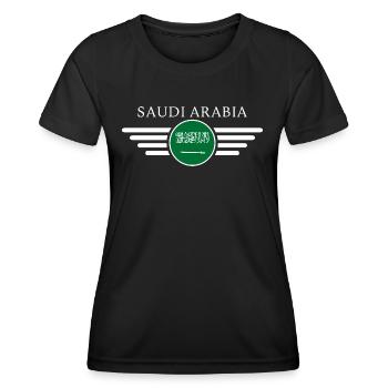 Saudi Arabien Wüstenzauber Stil Design T-Shirt - Frauen Funktions-T-Shirt - Schwarz - Vorne - AI Model Female 172 light (172cm)