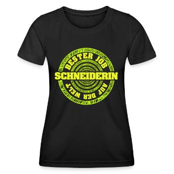 Job Seamstress - Women's Functional T-Shirt - black - Front - AI Model Female 172 light (172cm)