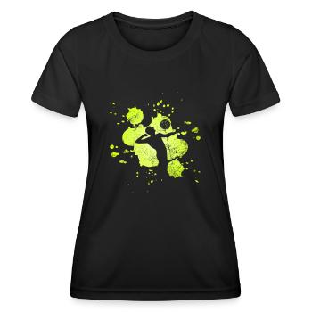 Volleyball - Frauen Funktions-T-Shirt - Schwarz - Vorne - AI Model Female 172 light (172cm)