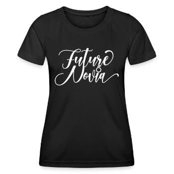 Future Novia Girlfriend Engagement Wedding Gift - Women's Functional T-Shirt - black - Front - AI Model Female 172 light (172cm)