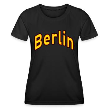 Berlin - T-shirt sport Femme - noir - Devant - AI Model Female 172 light (172cm)