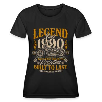 Legende seit 1990 Motorrad Geburtstag Geschenk - Frauen Funktions-T-Shirt - Schwarz - Vorne - AI Model Female 172 light (172cm)