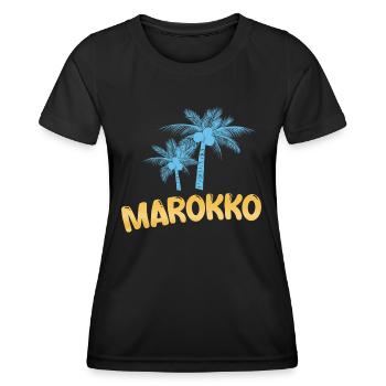 Maroc comme Maroc - T-shirt sport Femme - noir - Devant - AI Model Female 172 light (172cm)