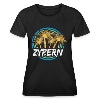 Chypre comme vacances - T-shirt sport Femme - noir - Devant - AI Model Female 172 light (172cm)