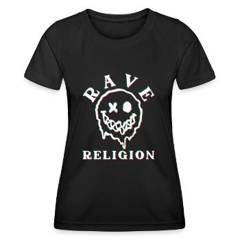 Religion Raver - T-shirt sport Femme - noir - Devant - AI Model Female 172 light (172cm)