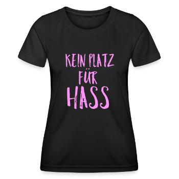 Gegen Hass - Frauen Funktions-T-Shirt - Schwarz - Vorne - AI Model Female 172 light (172cm)