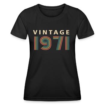 JAHRGANG 1971 - Frauen Funktions-T-Shirt - Schwarz - Vorne - AI Model Female 172 light (172cm)