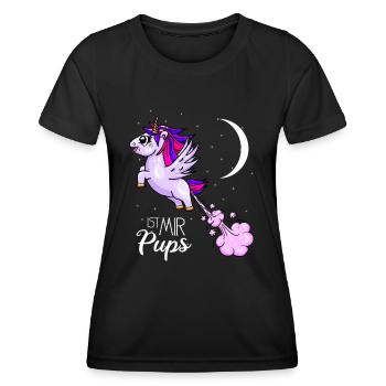 Ist mir Pups Einhorn Pups - Frauen Funktions-T-Shirt - Schwarz - Vorne - AI Model Female 172 light (172cm)