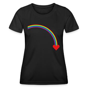 Arc-en-ciel - T-shirt sport Femme - noir - Devant - AI Model Female 172 light (172cm)