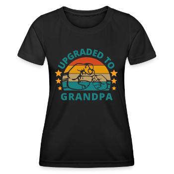zum Opa aufgewertet - Frauen Funktions-T-Shirt - Schwarz - Vorne - AI Model Female 172 light (172cm)