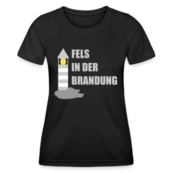 Fels in der Brandung - Frauen Funktions-T-Shirt - Schwarz - Vorne - AI Model Female 172 light (172cm)