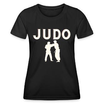 Judo - Frauen Funktions-T-Shirt - Schwarz - Vorne - AI Model Female 172 light (172cm)