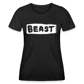 Bête, conception de motivation d’entraînement - T-shirt sport Femme - noir - Devant - AI Model Female 172 light (172cm)
