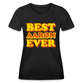 Aaron Vorname lustiges Geschenk - Frauen Funktions-T-Shirt - Schwarz - Vorne - AI Model Female 172 light (172cm)