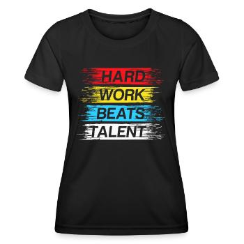 Hard work beats talent - Women's Functional T-Shirt - black - Front - AI Model Female 172 light (172cm)