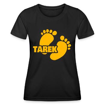 Naissance Tarek - T-shirt sport Femme - noir - Devant - AI Model Female 172 light (172cm)