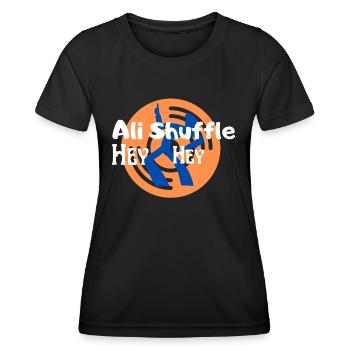 Italo Disco Ali Shuffle t shirt - Women's Functional T-Shirt - black - Front - AI Model Female 172 light (172cm)