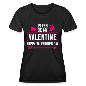 Alles Gute zum Valentinstag - Frauen Funktions-T-Shirt - Schwarz - Vorne - AI Model Female 172 light (172cm)