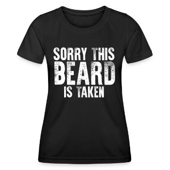 Sorry This Beard Is Taken Funny Valentines Day - Women's Functional T-Shirt - black - Front - AI Model Female 172 light (172cm)