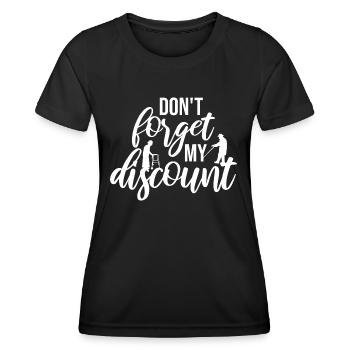 N’oubliez pas ma réduction drôle sarcastique senior - T-shirt sport Femme - noir - Devant - AI Model Female 172 light (172cm)