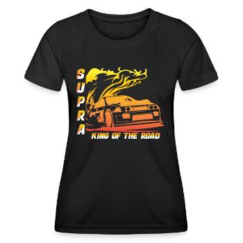 Supra - Roi de la route - T-shirt sport Femme - noir - Devant - AI Model Female 172 light (172cm)