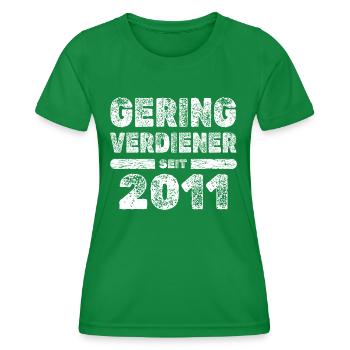 Award 2011 - Women's Functional T-Shirt - kelly green - Front - AI Model Female 172 dark (172cm)