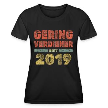 Décision 2019 - T-shirt sport Femme - noir - Devant - AI Model Female 172 light (172cm)