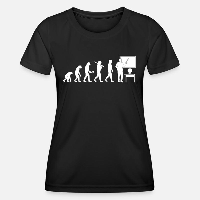 Cadeau enseignant professeur éducateur évolution - T-shirt sport Femme - noir