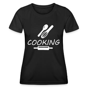 Cuisiner Cuisiner - T-shirt sport Femme - noir - Devant - AI Model Female 172 light (172cm)