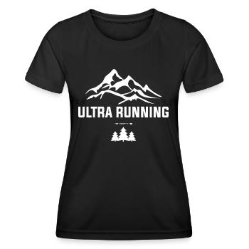 Ultra Running Trailrun Trailrunner Marathon - Frauen Funktions-T-Shirt - Schwarz - Vorne - AI Model Female 172 light (172cm)