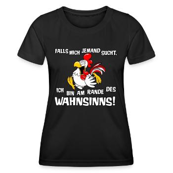 Am Rande des Wahnsinns - Frauen Funktions-T-Shirt - Schwarz - Vorne - AI Model Female 172 light (172cm)