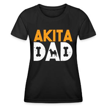 Akita Inu américain - T-shirt sport Femme - noir - Devant - AI Model Female 172 light (172cm)