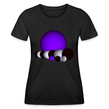 Spielerei mit Kugeln, - Frauen Funktions-T-Shirt - Schwarz - Vorne - AI Model Female 172 light (172cm)