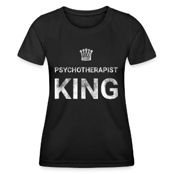 Psychotherapist King - Women's Functional T-Shirt - black - Front - AI Model Female 172 light (172cm)